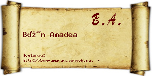 Bán Amadea névjegykártya